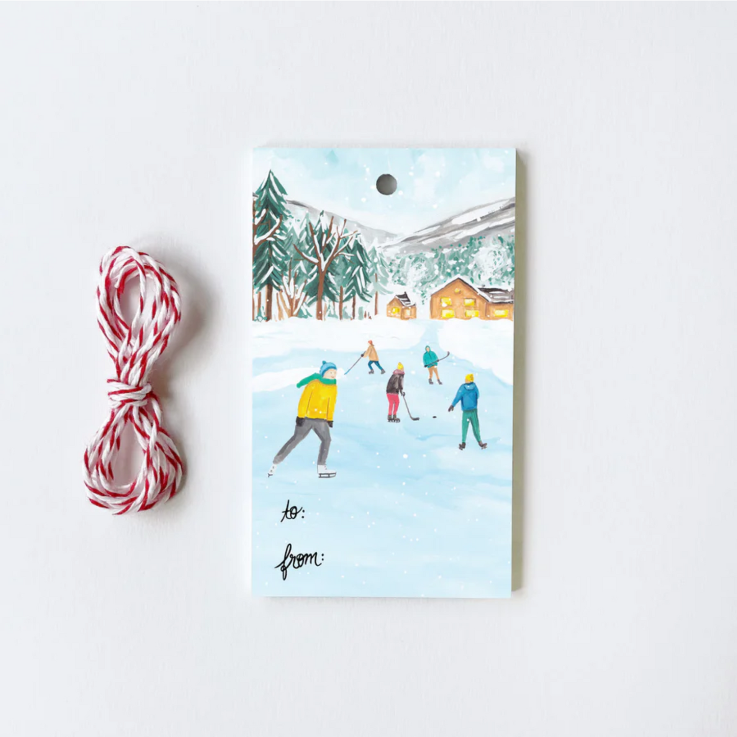 Ice Skating Holiday Gift Tags