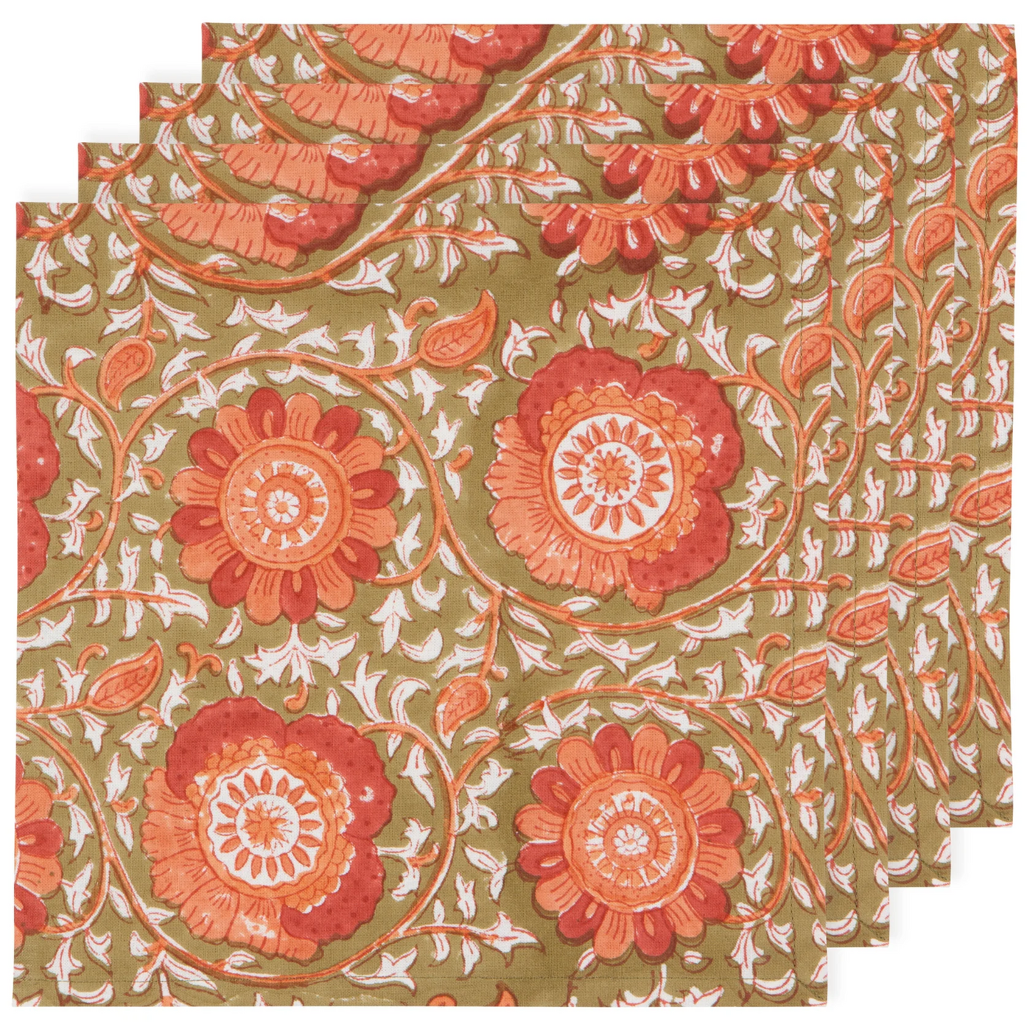 Zinnia Block Print Napkins