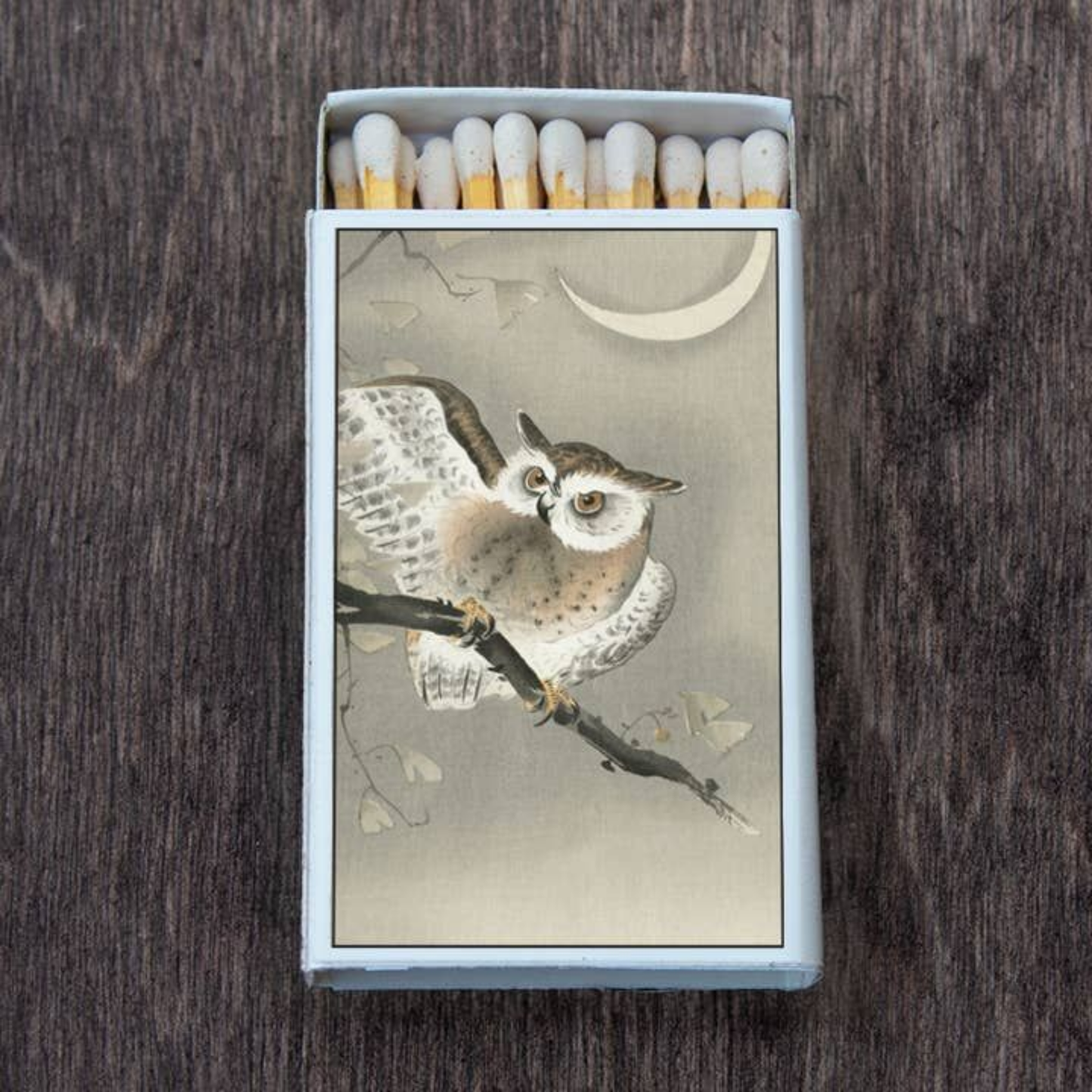 Japanese Art Owl and Moon Matches