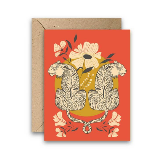 Entwined Tiger Love Card