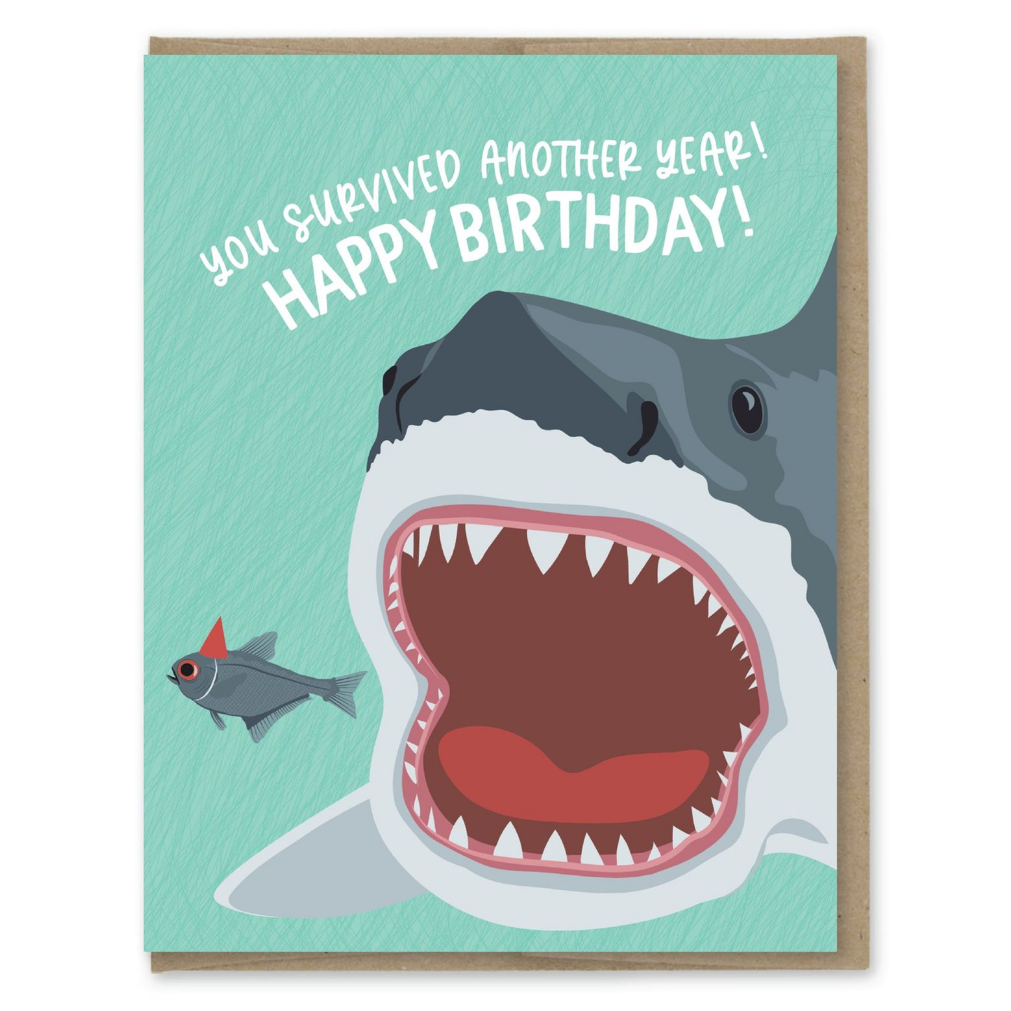 Survived Shark Birthday Card