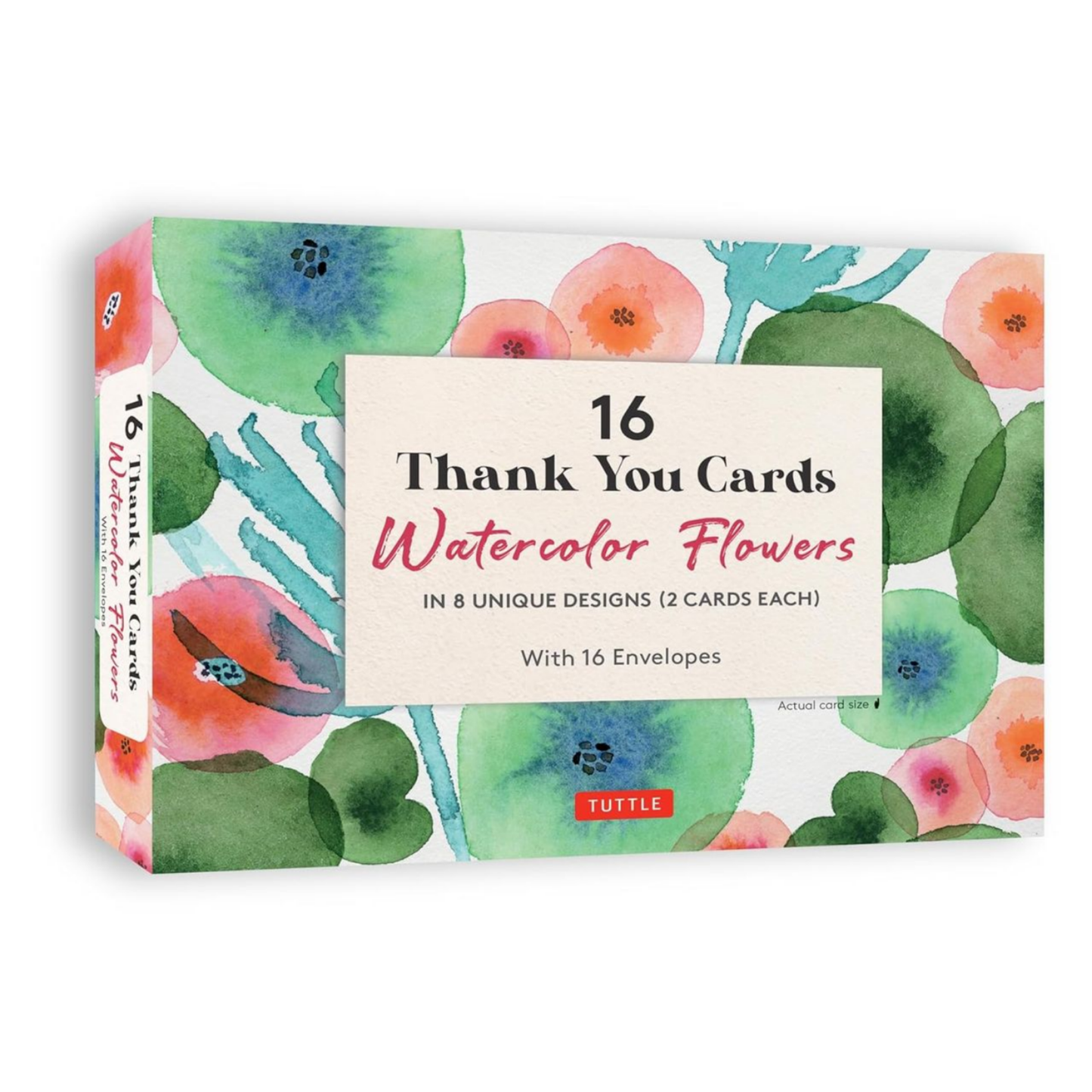 Watercolor Flowers Thank You Cards