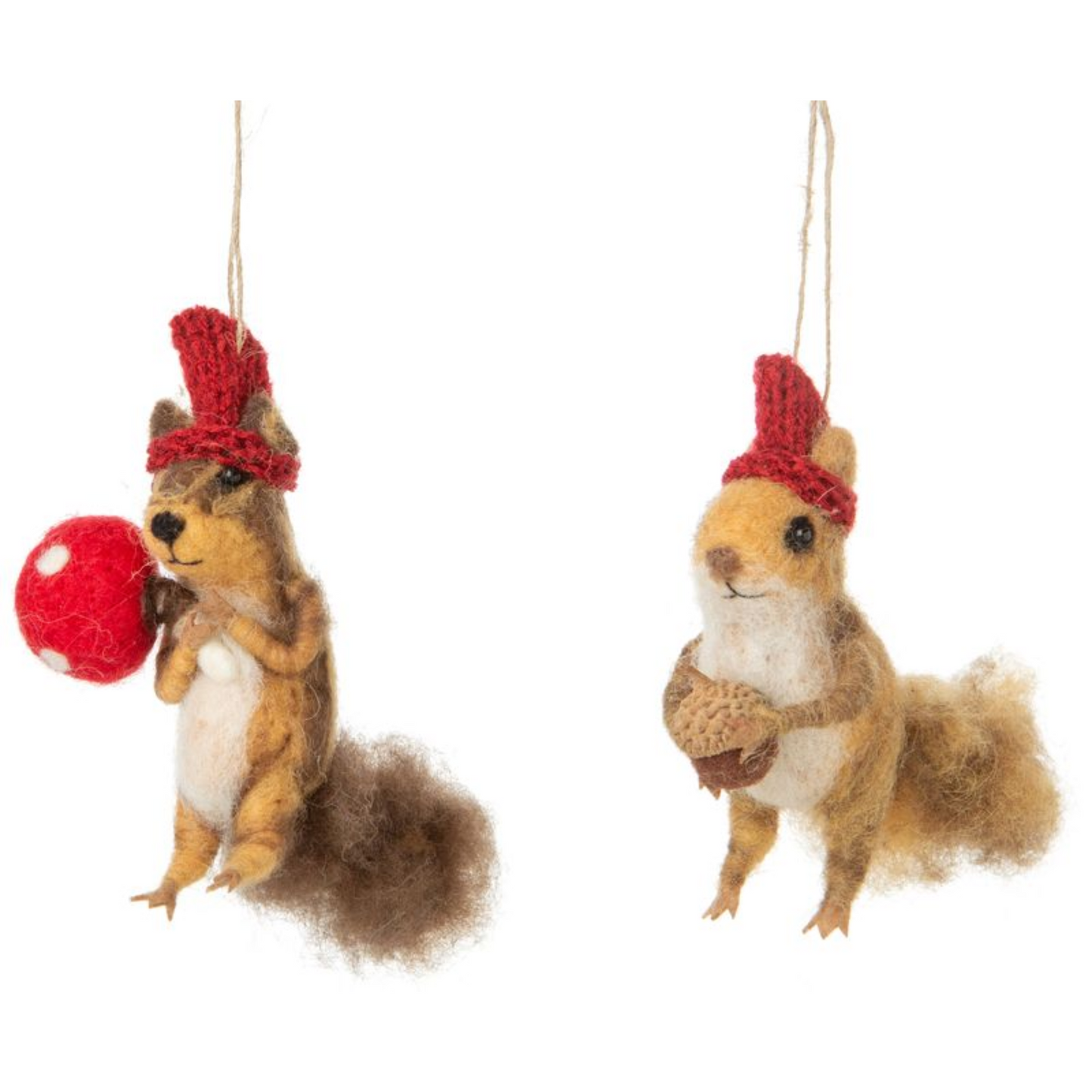 Festive Squirrel Felt Ornament