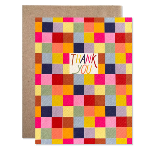 Thank You Checkered Card