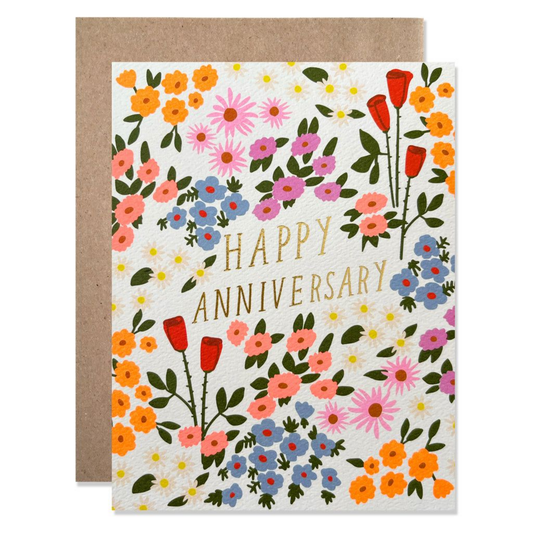 Summer Garden Anniversary Card