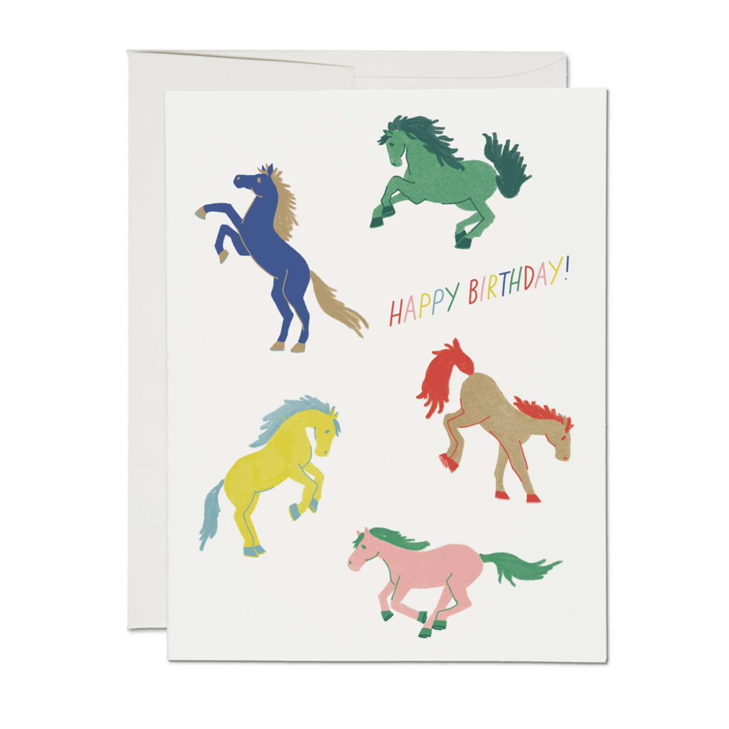 Wild Horses Birthday Card