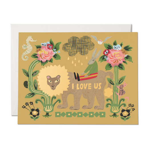 Lion and Rabbit Card