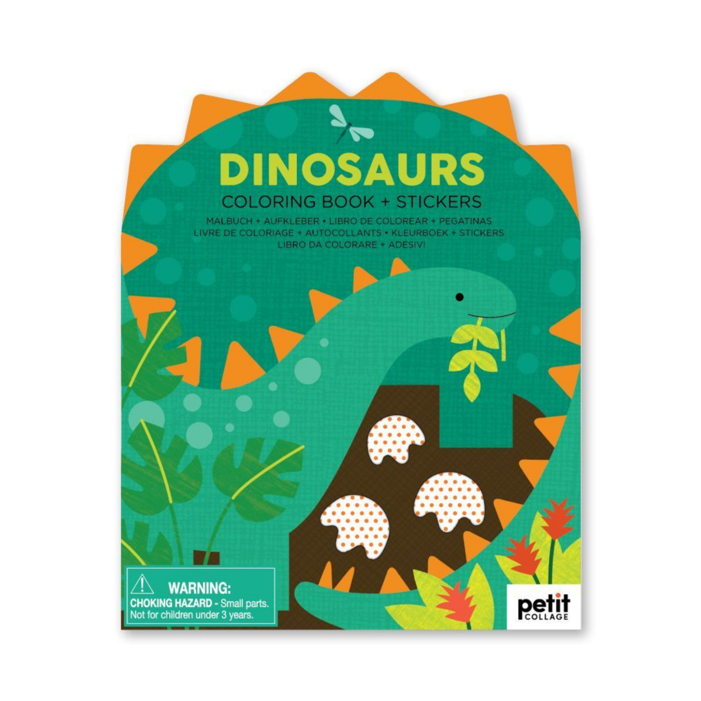 Coloring Book With Stickers: Dinosaurs