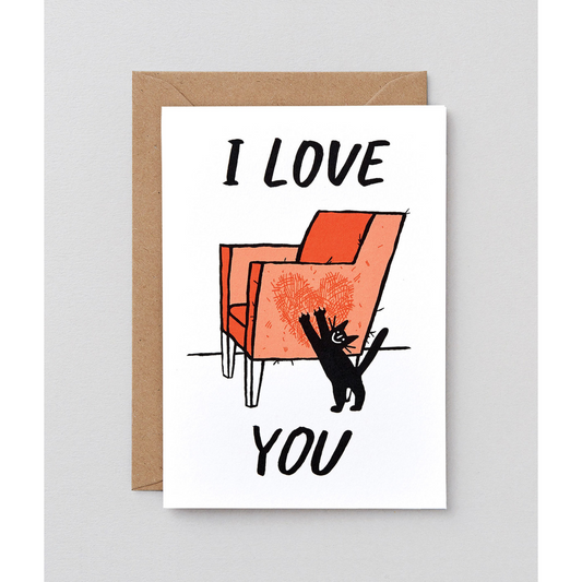 I Love You Cat Scratch Card