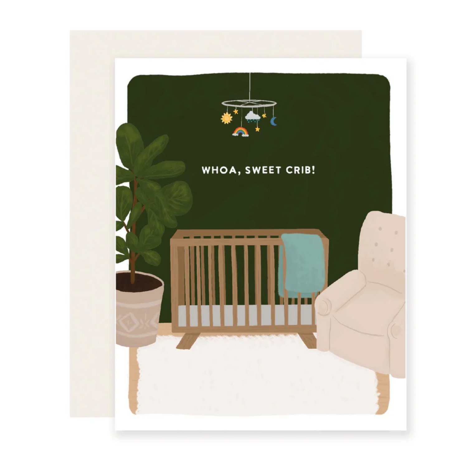 Whoa Sweet Crib Baby Card