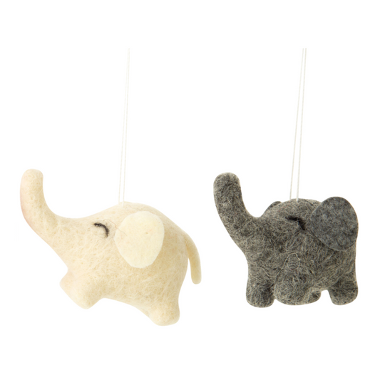 Elephant Felt Ornament