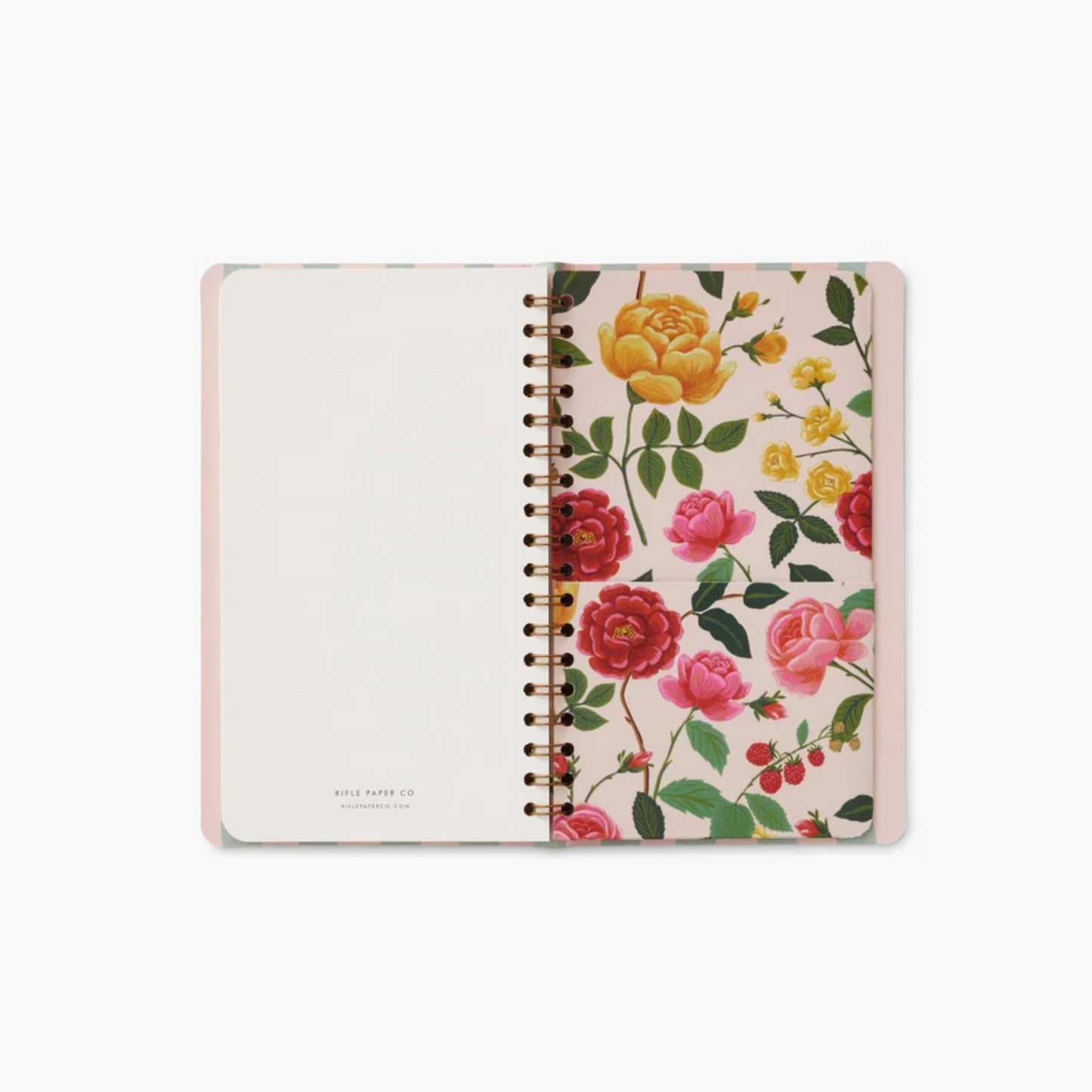 12 Month Roses Spiral Pocket Planner 2025