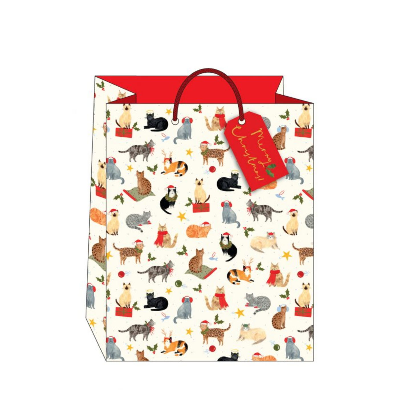 Christmas Cats Gift Bag