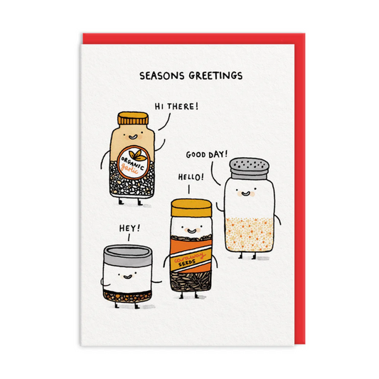 Christmas Spirits, Bah Humbug, Season Greetings Chirstmas Card Set (9 pack)