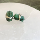 Wire Wrapped Emerald Gemstone Earring