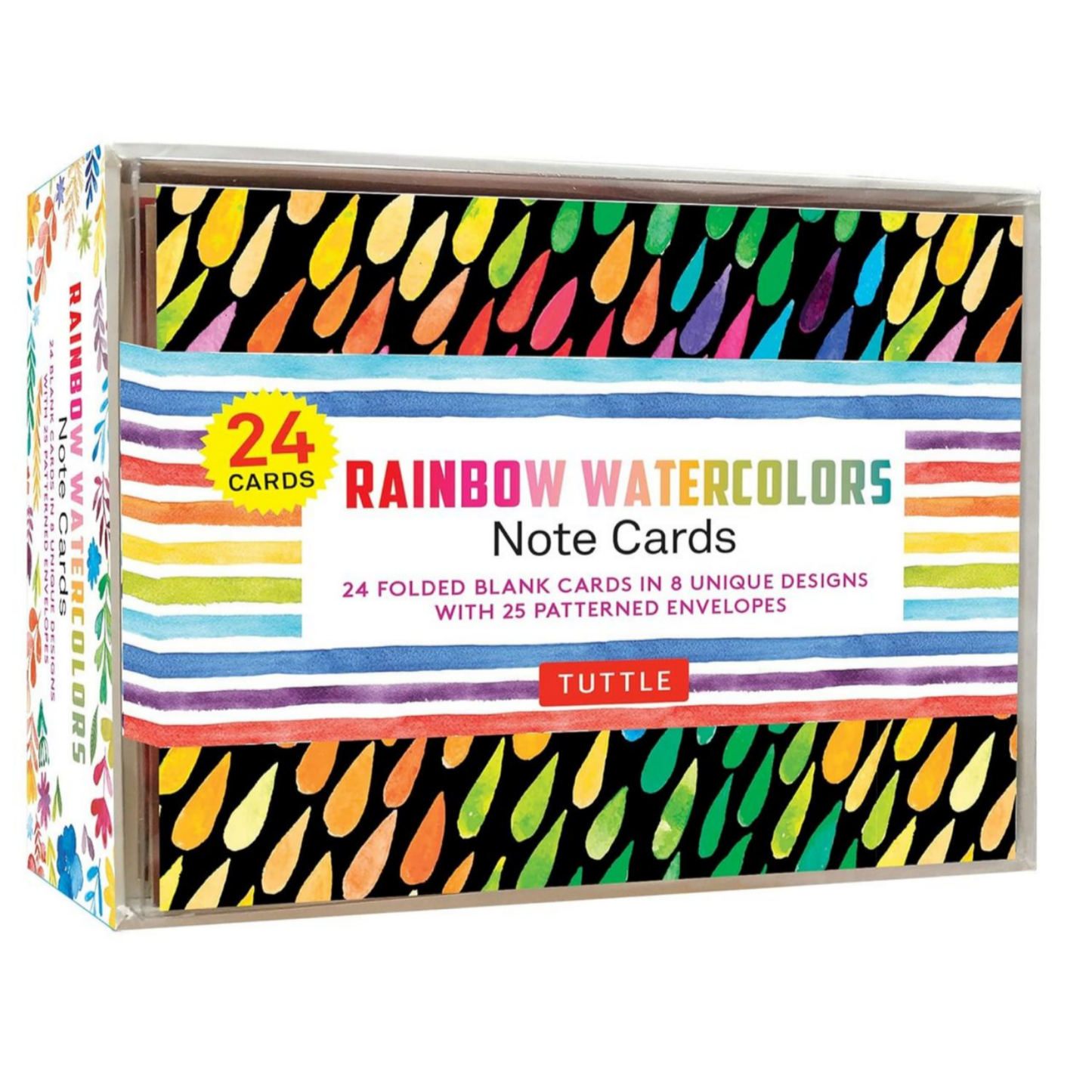 Rainbow Watercolors Notecards