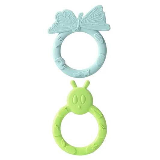 Eric Carle Silicone Teether Set  2 Rings