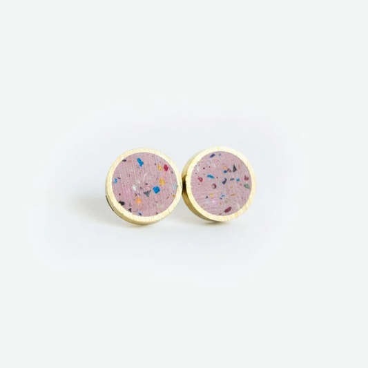 Concrete Framed Small Earrings
