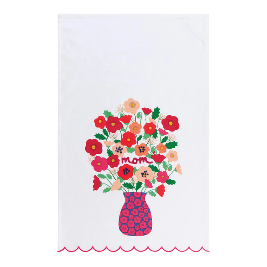 Mom Poppy Tea Towel
