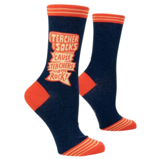 Teacher Socks 'Cause Teachers Rock W-Crew Socks