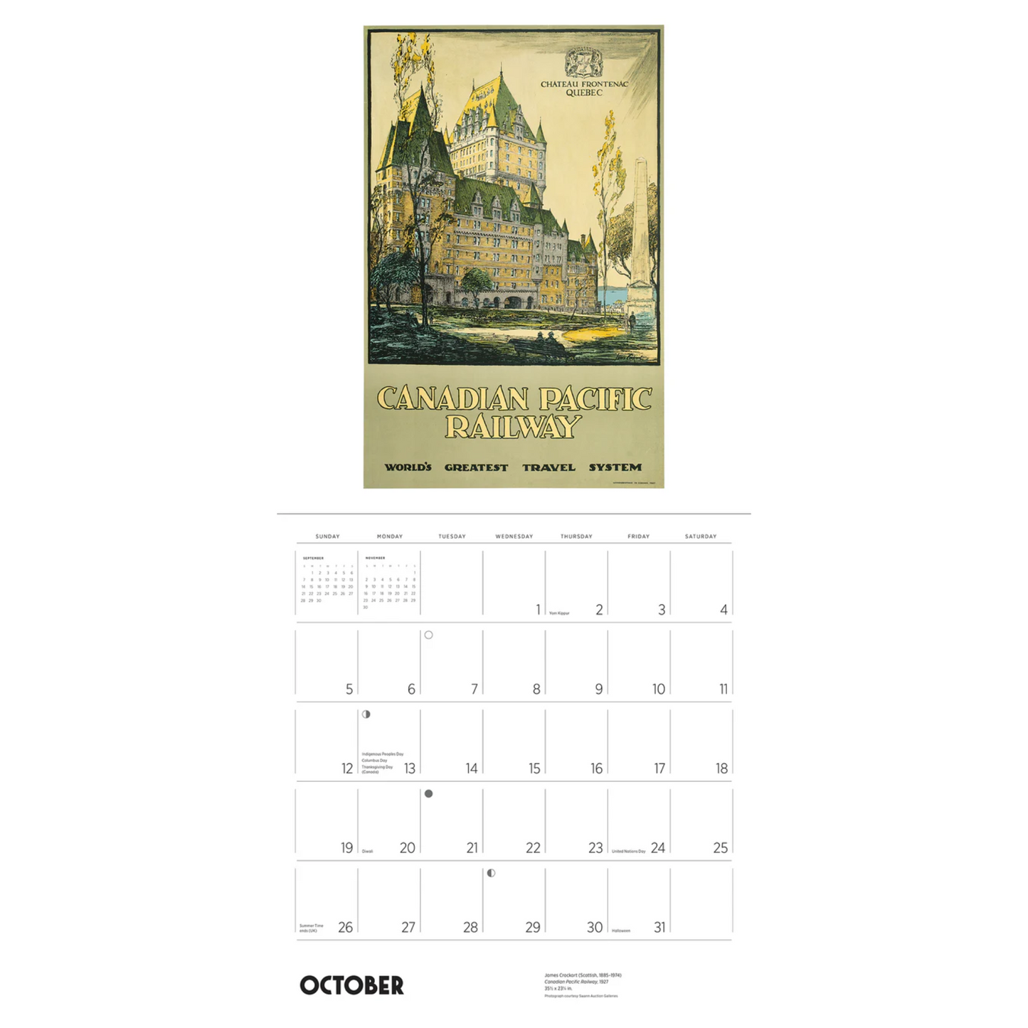 Canada: Vintage Travel Posters 2025 Wall Calendar