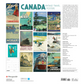 Canada: Vintage Travel Posters 2025 Wall Calendar