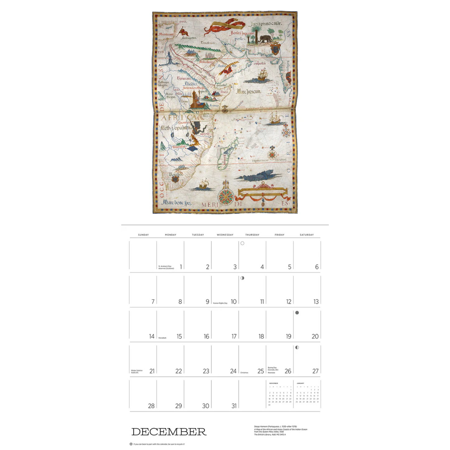 Antique Maps 2025 Wall Calendar