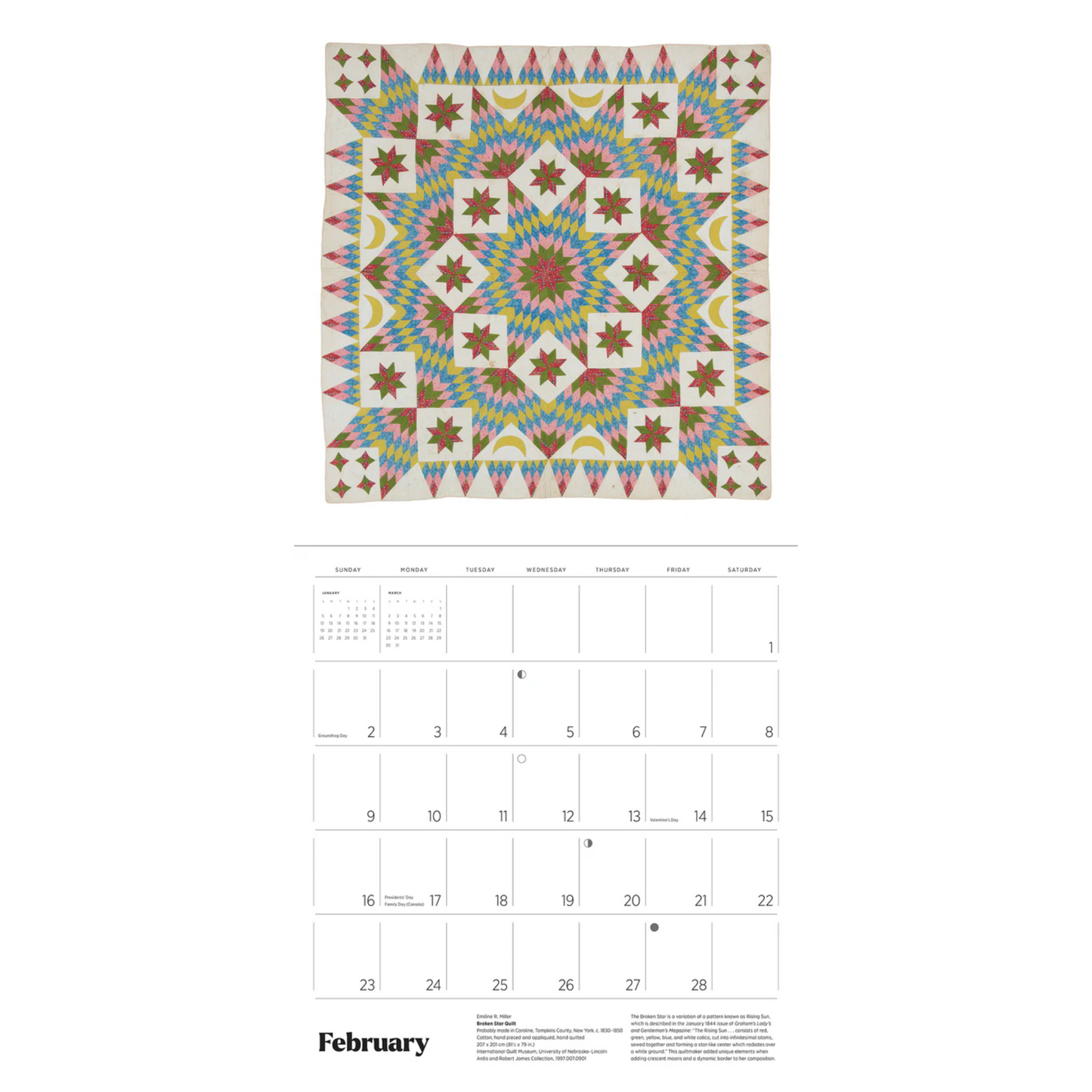 Antique Quilts 2025 Wall Calendar