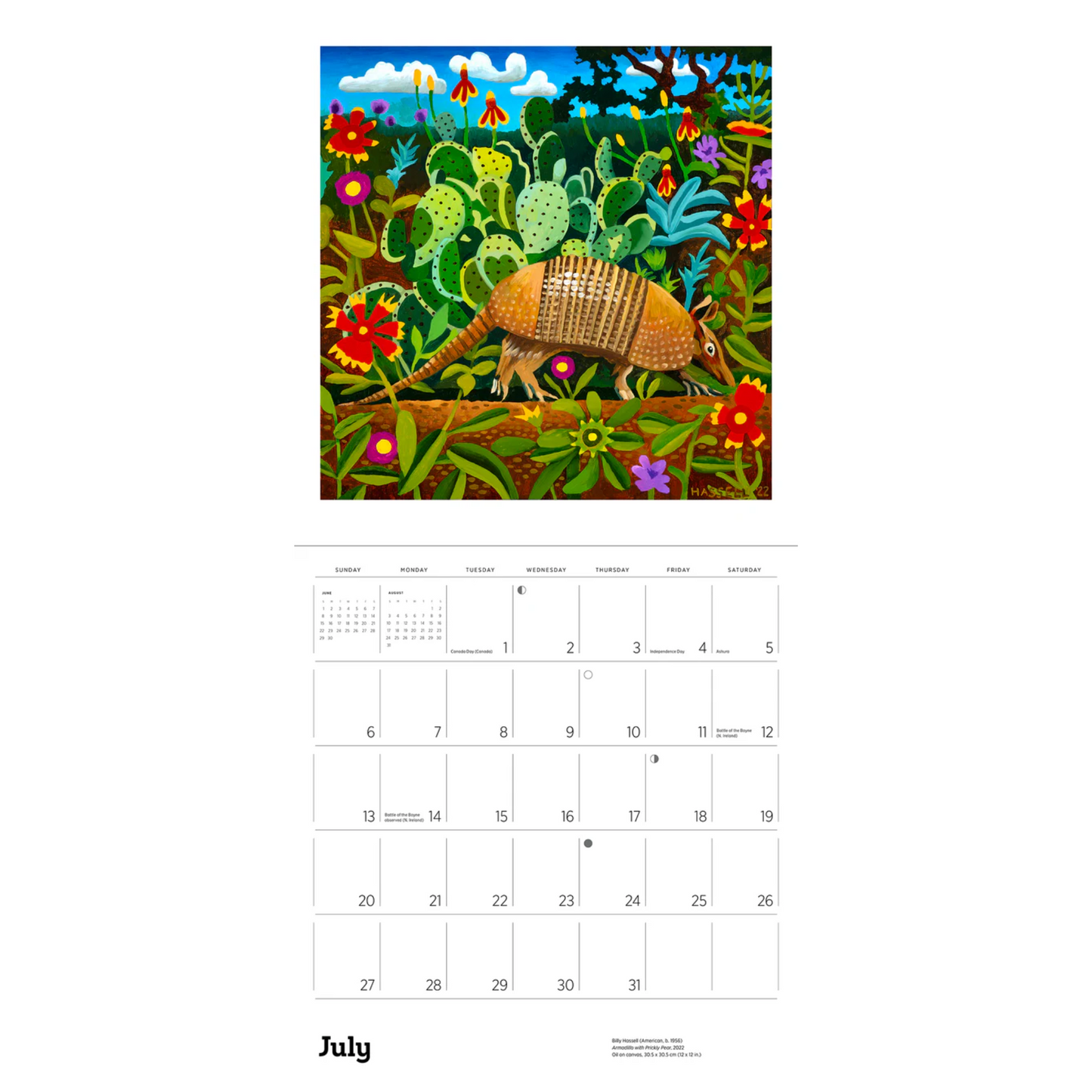 In the Wild: The Art of Billy Hassell 2025 Wall Calendar