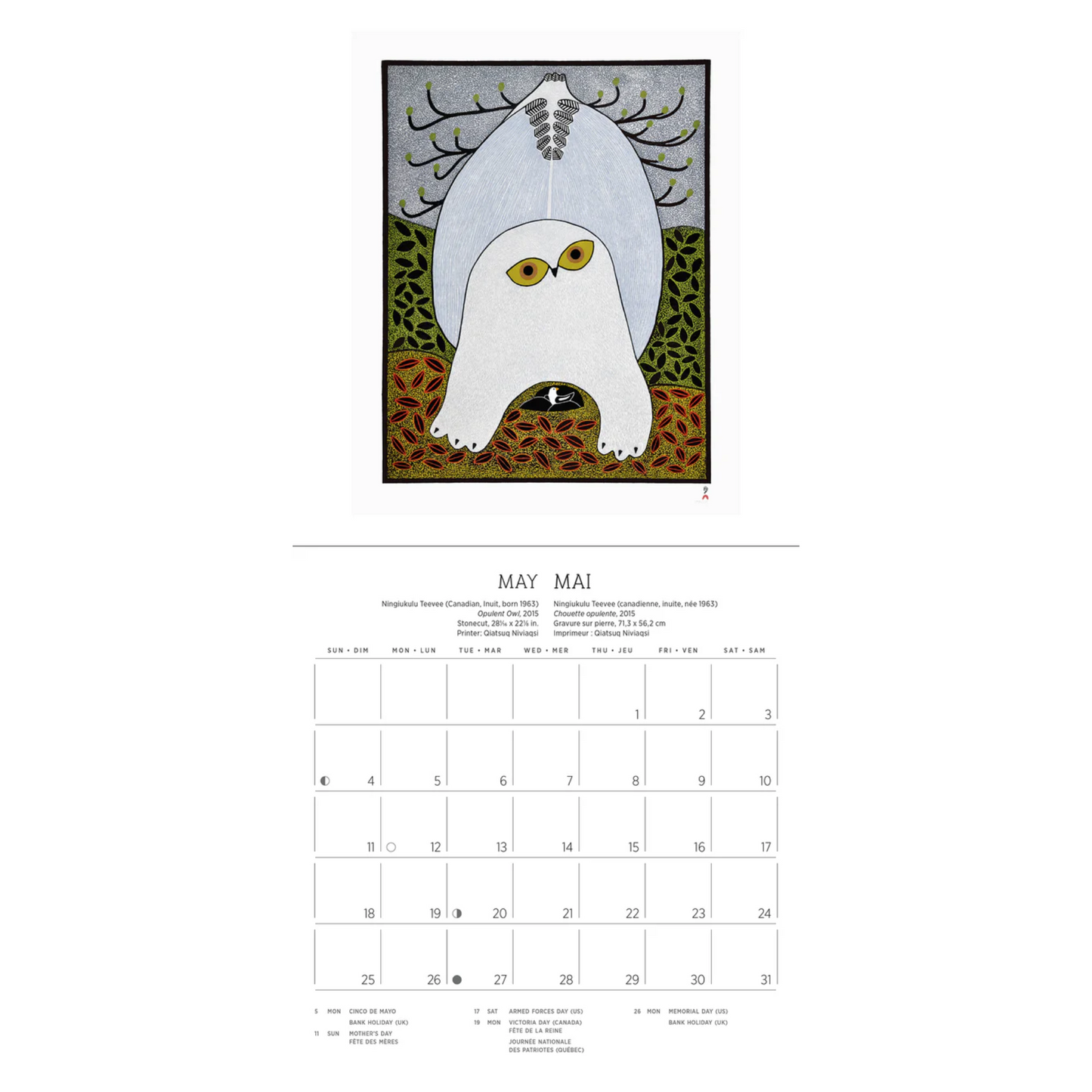 Inuit Art: Kinngait 2025 Mini Wall Calendar