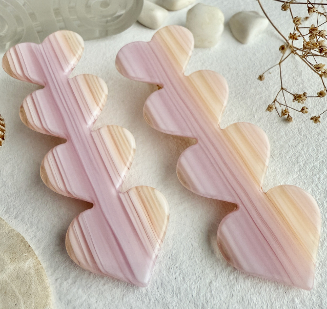 Love is a Battlefield Quadruple Heart Duckbill Hair Clip