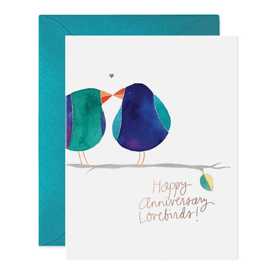 Lovebirds Anniversary Card