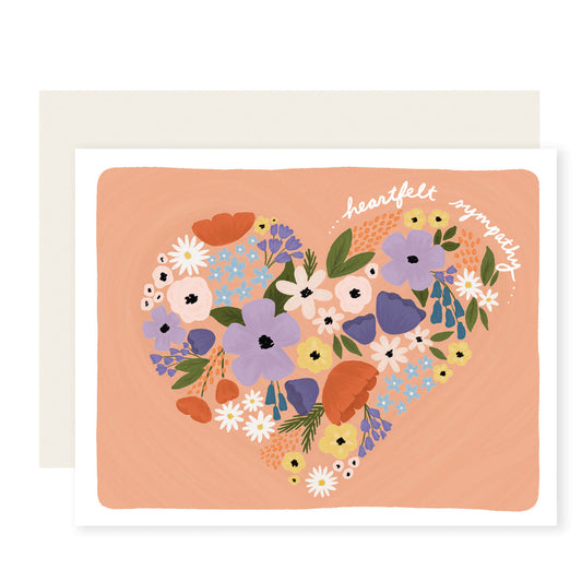 Heartfelt Floral Sympathy Card