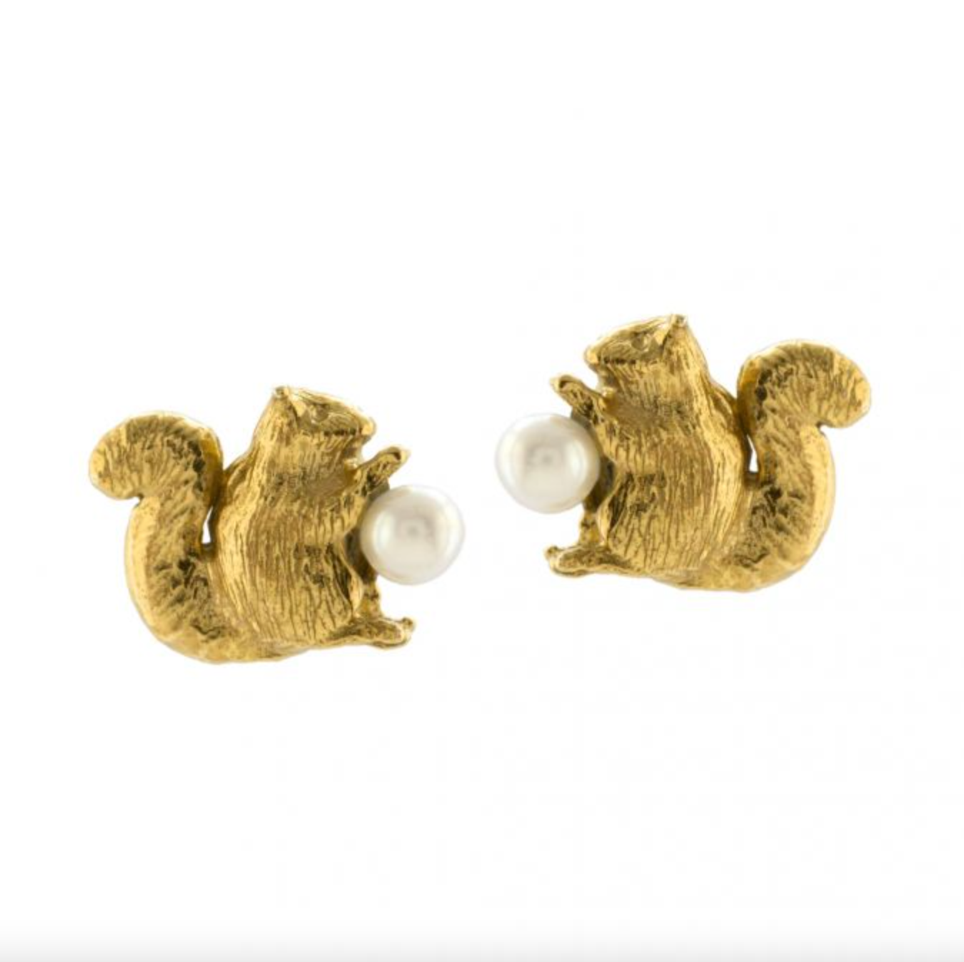 Alex Monroe Squirrel + Pearl Studs