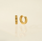 10mm Fluted Huggie Hoop Earrings