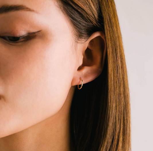 Gold-Filled Infinity Hoops