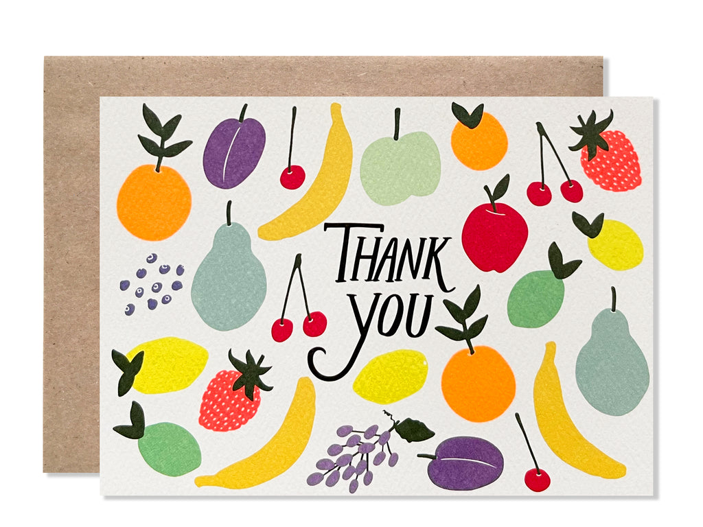 Neon Fruits Thank You Cards (Set of 8)