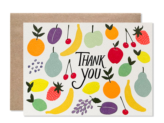 Neon Fruits Thank You Cards (Set of 8)