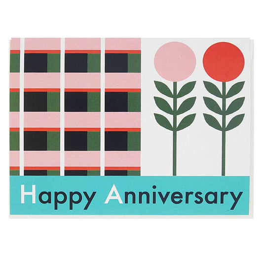 Geometric Happy Anniversary Card
