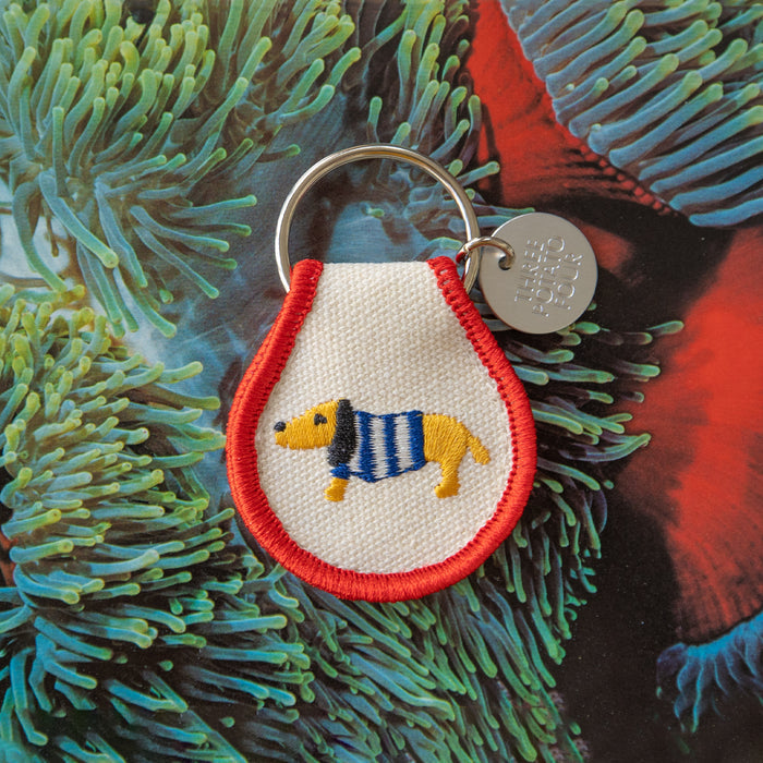 Patch Keychain: Sweater Dog