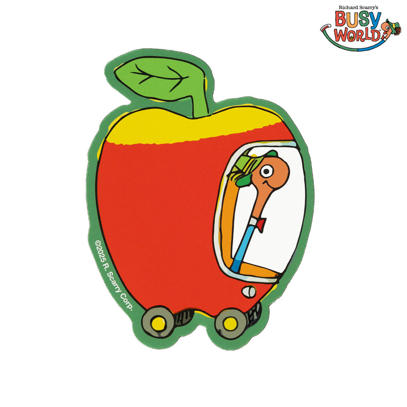 Richard Scarry Apple Car Magnet