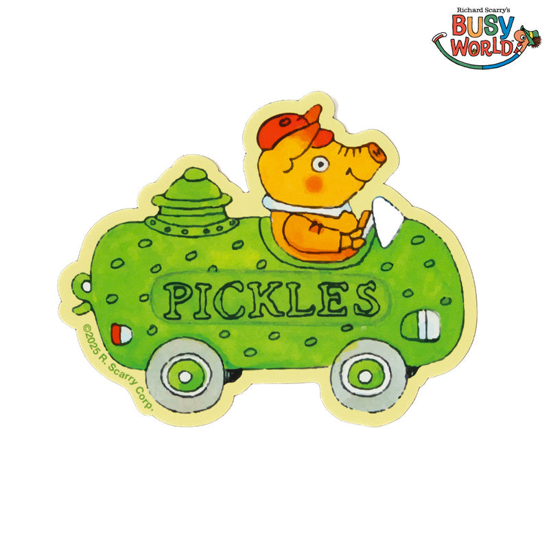 Richard Scarry Pickle Car Magnet