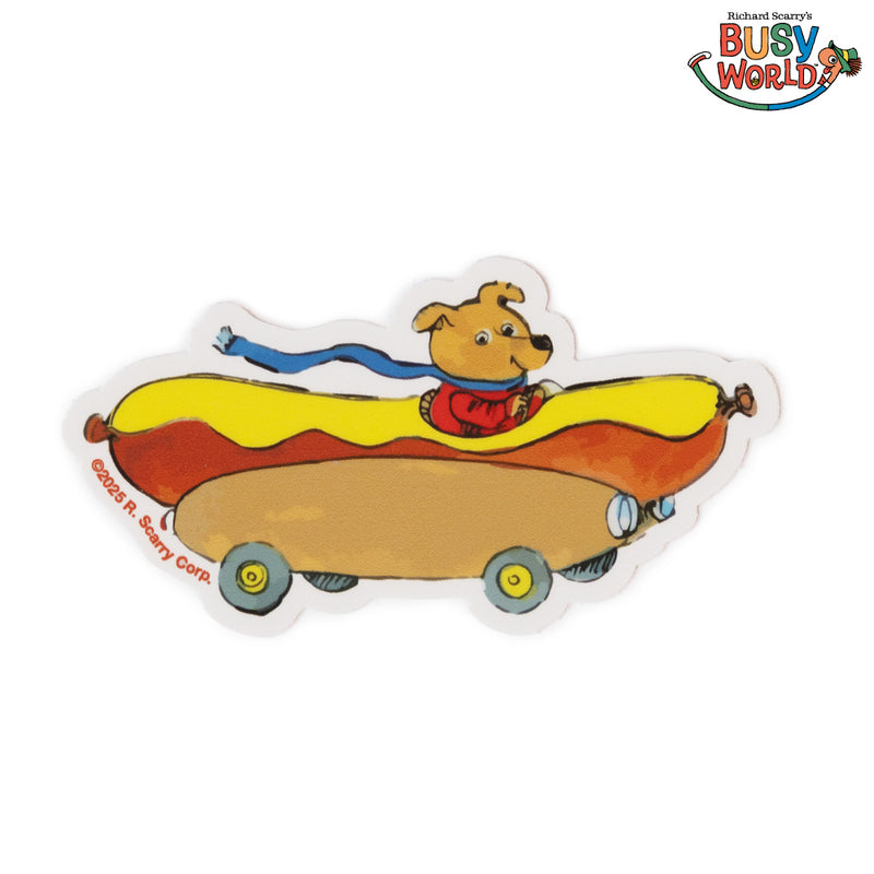 Richard Scarry Hot Dog Car Magnet