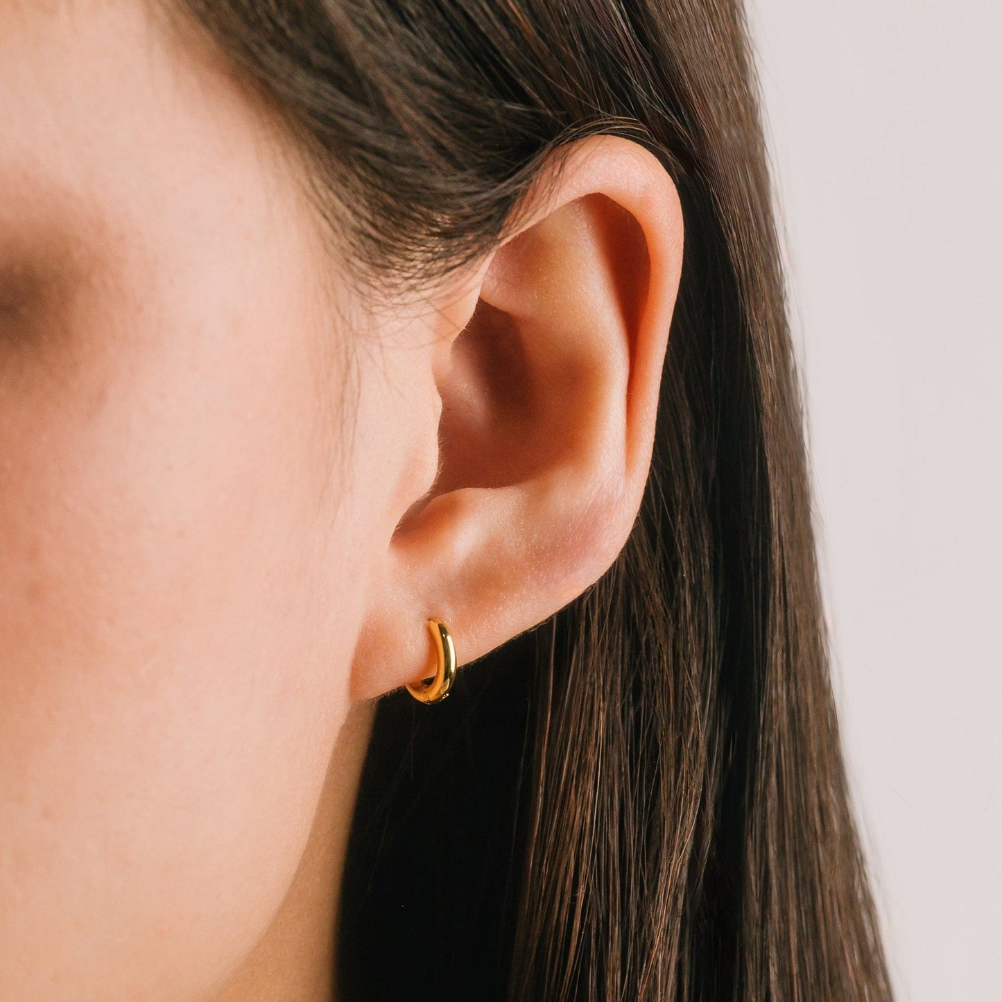Tube Hoop Earrings 10mm