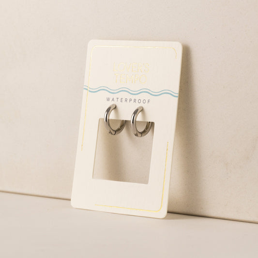 Tube Hoop Silver Earrings