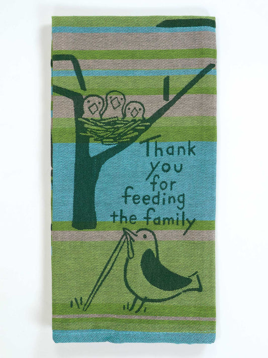 Thank You For Feeding The Family Jacquard Tea Towel