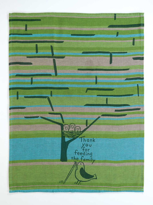 Thank You For Feeding The Family Jacquard Tea Towel