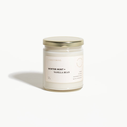 Winter Mint + Vanilla Bean Soy Wax Candle