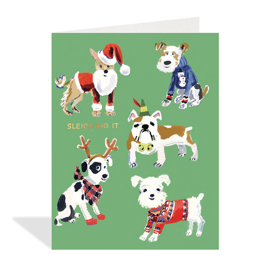 Sleighing it Holidays Card