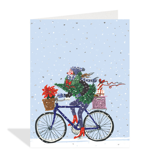 Blue Bicycle Holidays Card